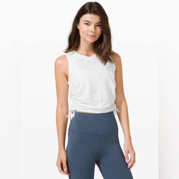lululemon athletica Tops - Lululemon Cinch it up tank top in white , size 4